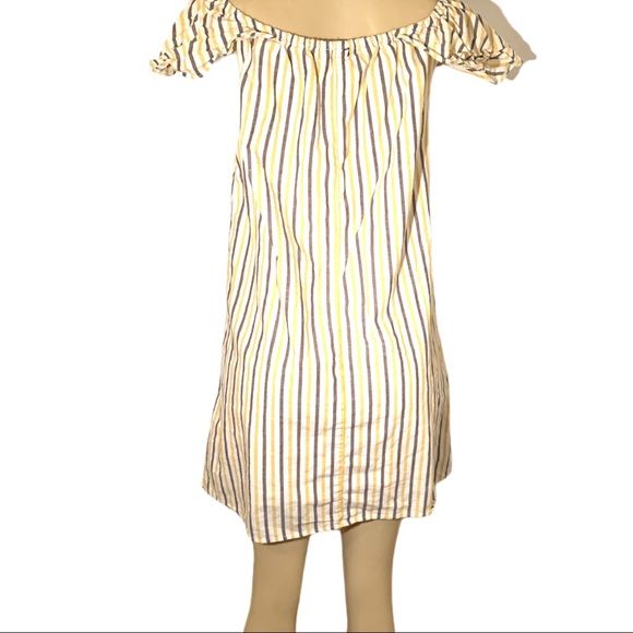 Paper Moon Ruffle Sleeve Baby Doll Tent Midi Dress Boho Neutral Cream - Picture 2 of 4